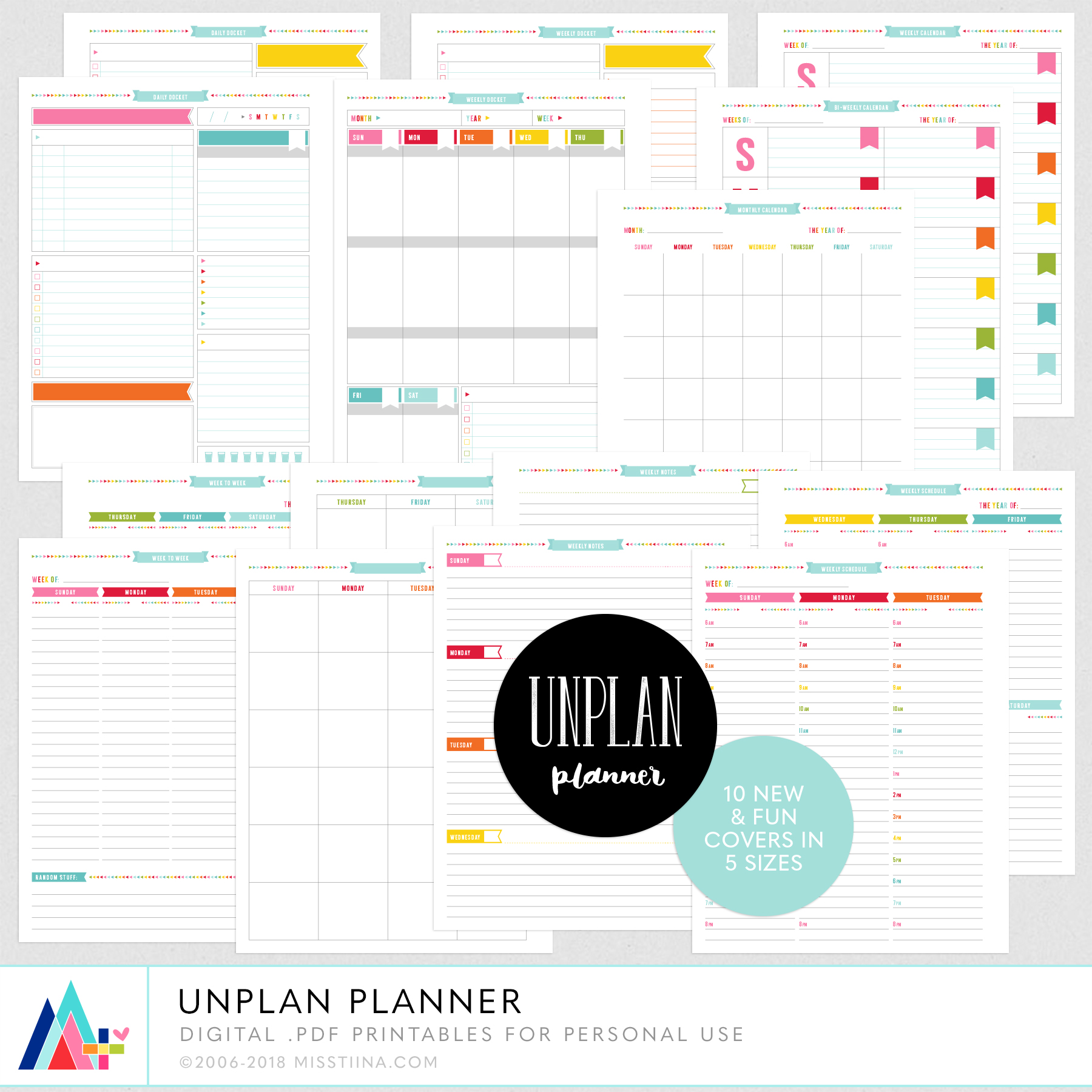 Click to shop! unplan planner pages